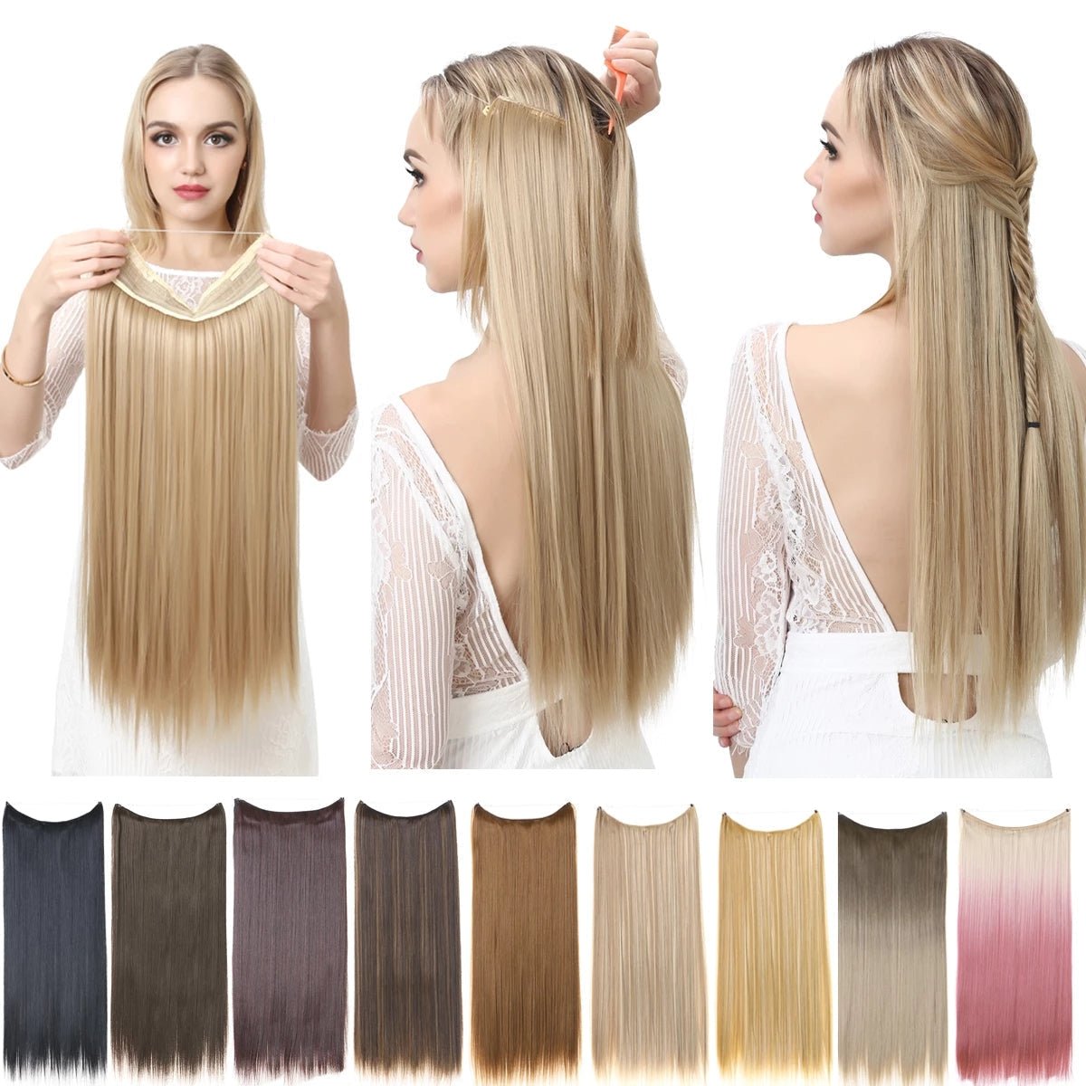 Secret Hair Invisible Halo Straight Hair Extensions - Beauty Bello ...