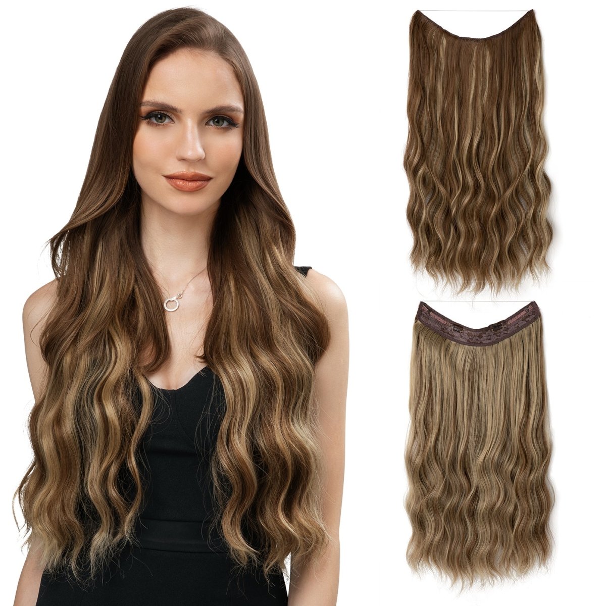 Secret Hair Halo 2.0 Hair Extensions Brown To Ash Blonde - BEAUTY BELLO®