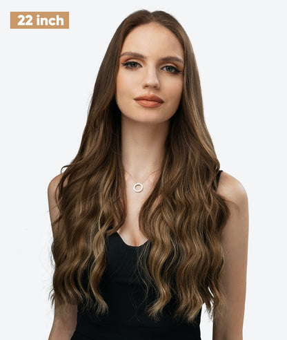 Secret Hair Halo 2.0 Hair Extensions Dark Brown/Caramel Blonde - BEAUTY BELLO®