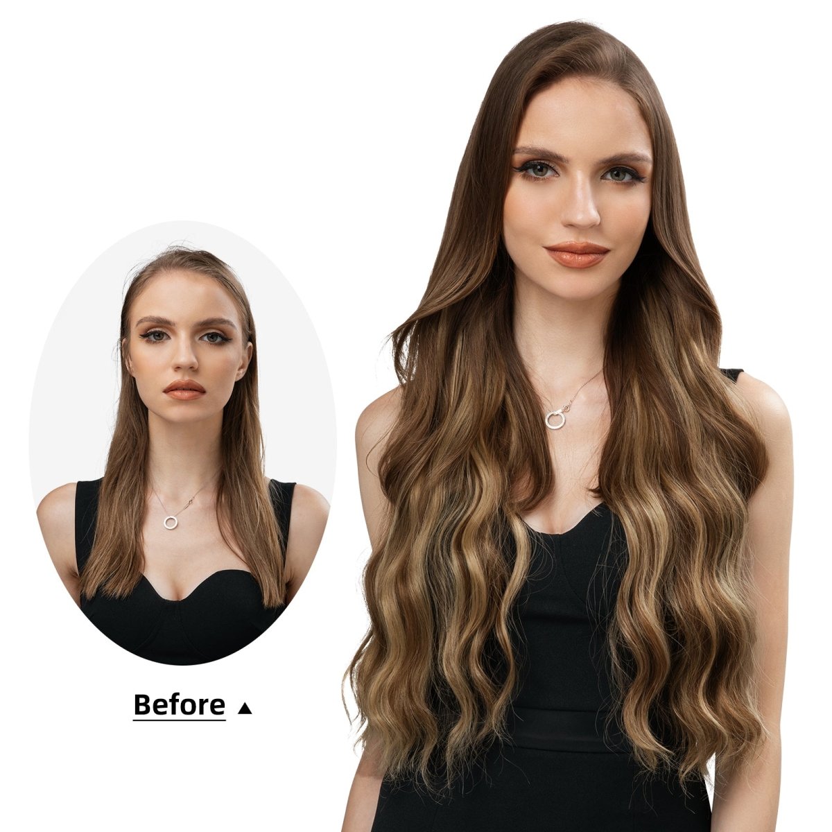 Secret Hair Halo 2.0 Hair Extensions Medium Auburn/Ash Blonde - BEAUTY BELLO®